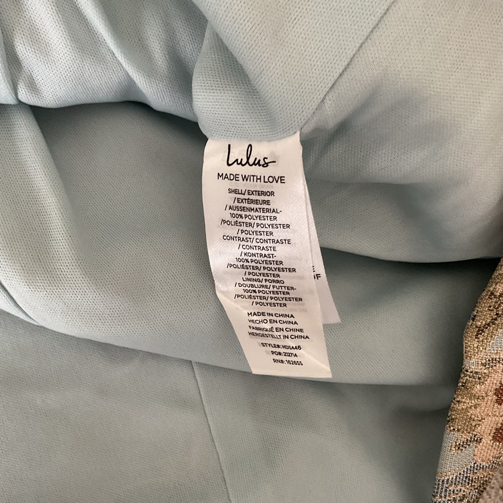 Lulus Captivating Personality Light Blue Floral Jacquard Bustier Mini Dress NWT - Picture 13 of 15